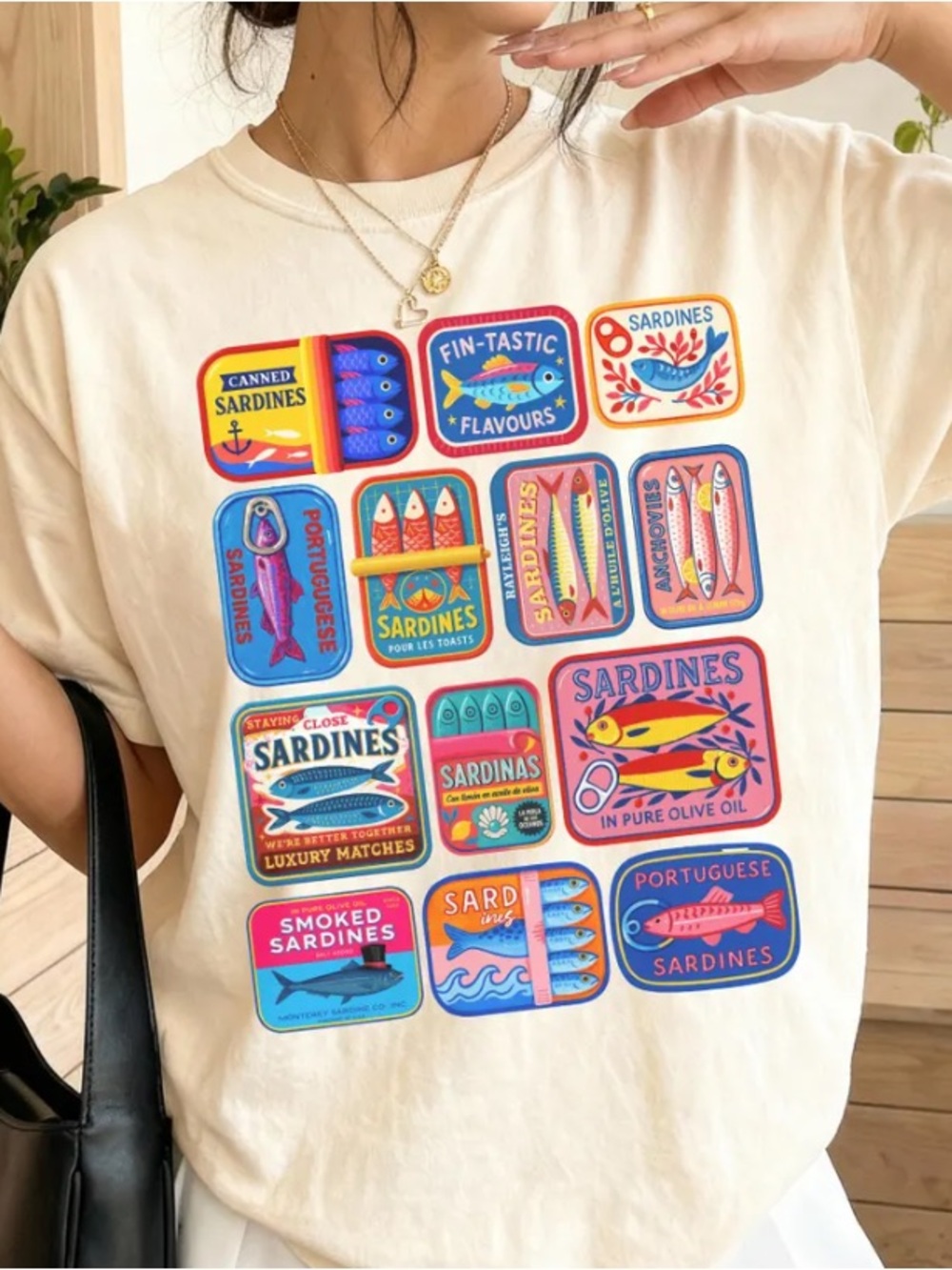 Fish Mermaids Sardines Comfort Color Tee, La Dolce Vita Amalfi Tomato T-Shirt